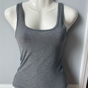 SKIMS Charcoal Ribbed Tank Top